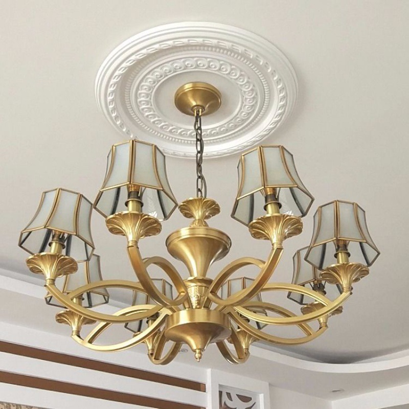 灯盘客厅欧式灯池天花吊灯吸顶座餐厅装饰造型塑料圆形装饰灯罩