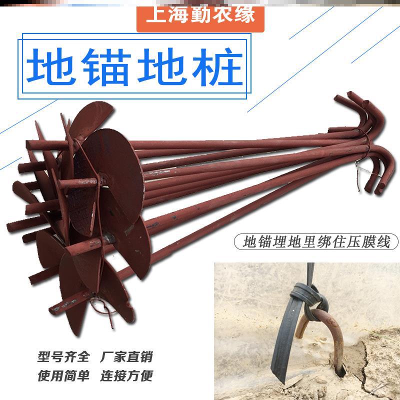 大棚地锚蔬菜养殖温室地锚钉螺旋地桩压膜线防风加粗钢筋地钩地钉