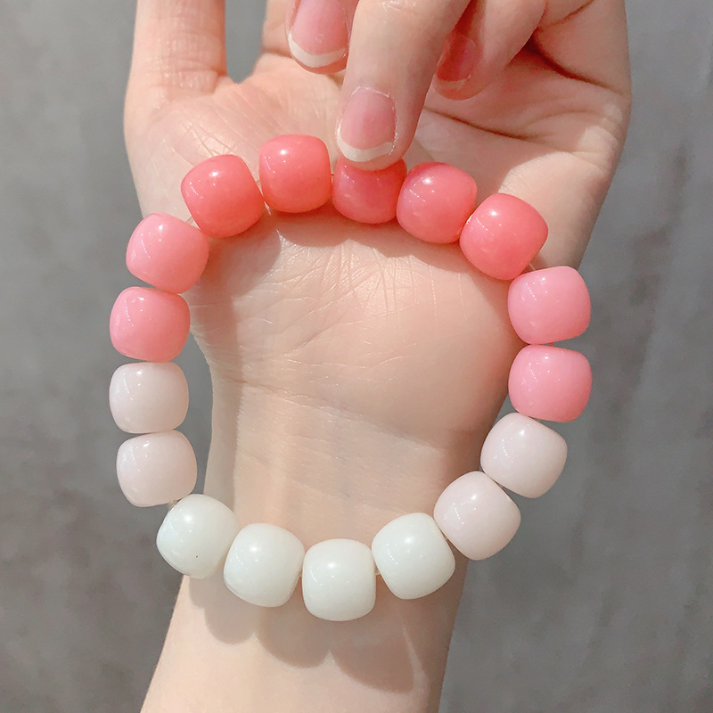 Elementary School Student Decompression Beaded Ice Transparent Amusement Article Bracelet Bodhi Gradient Bracelet Night Market Stall Yiwu Accessories Wholesale Female