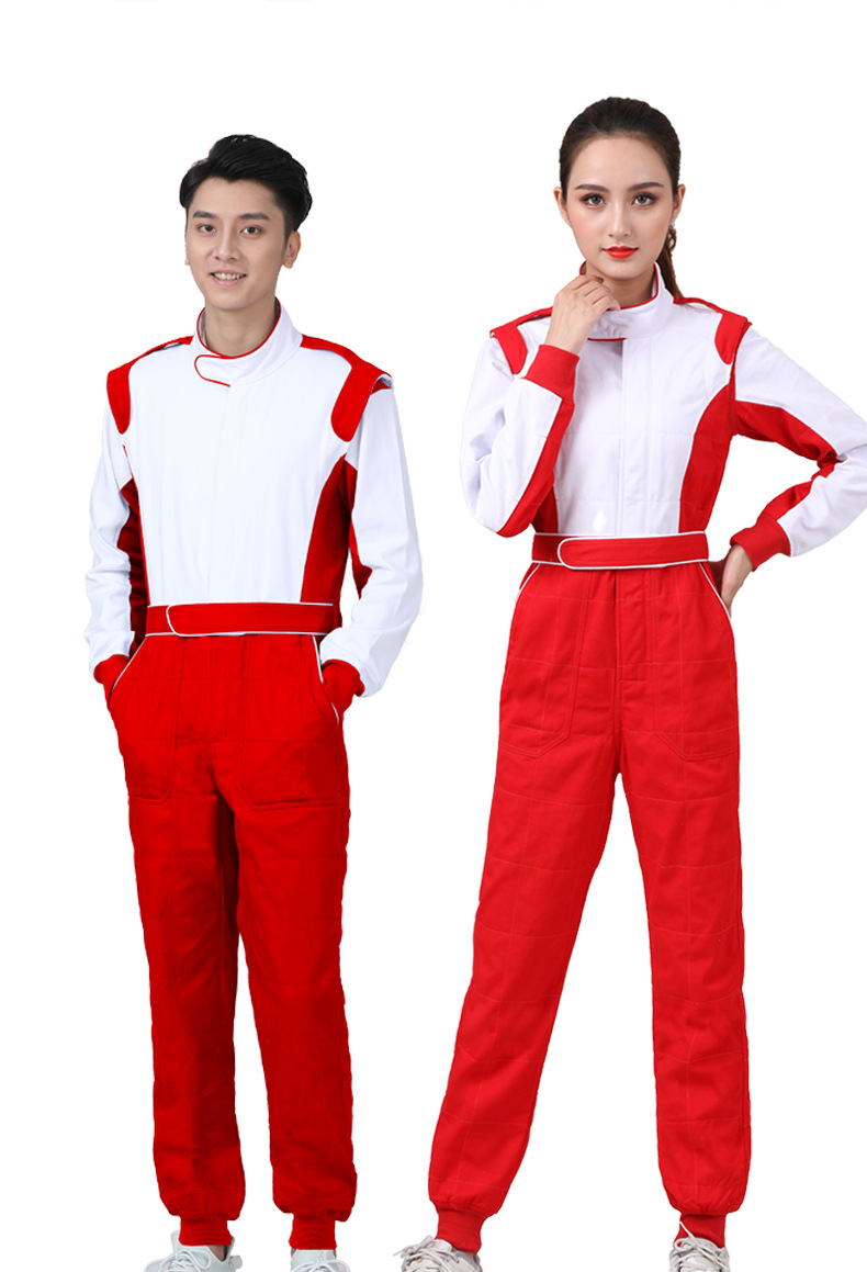 工厂现货卡丁车训练服沙滩车连体儿童赛车服男女亲子钉制logo阻燃
