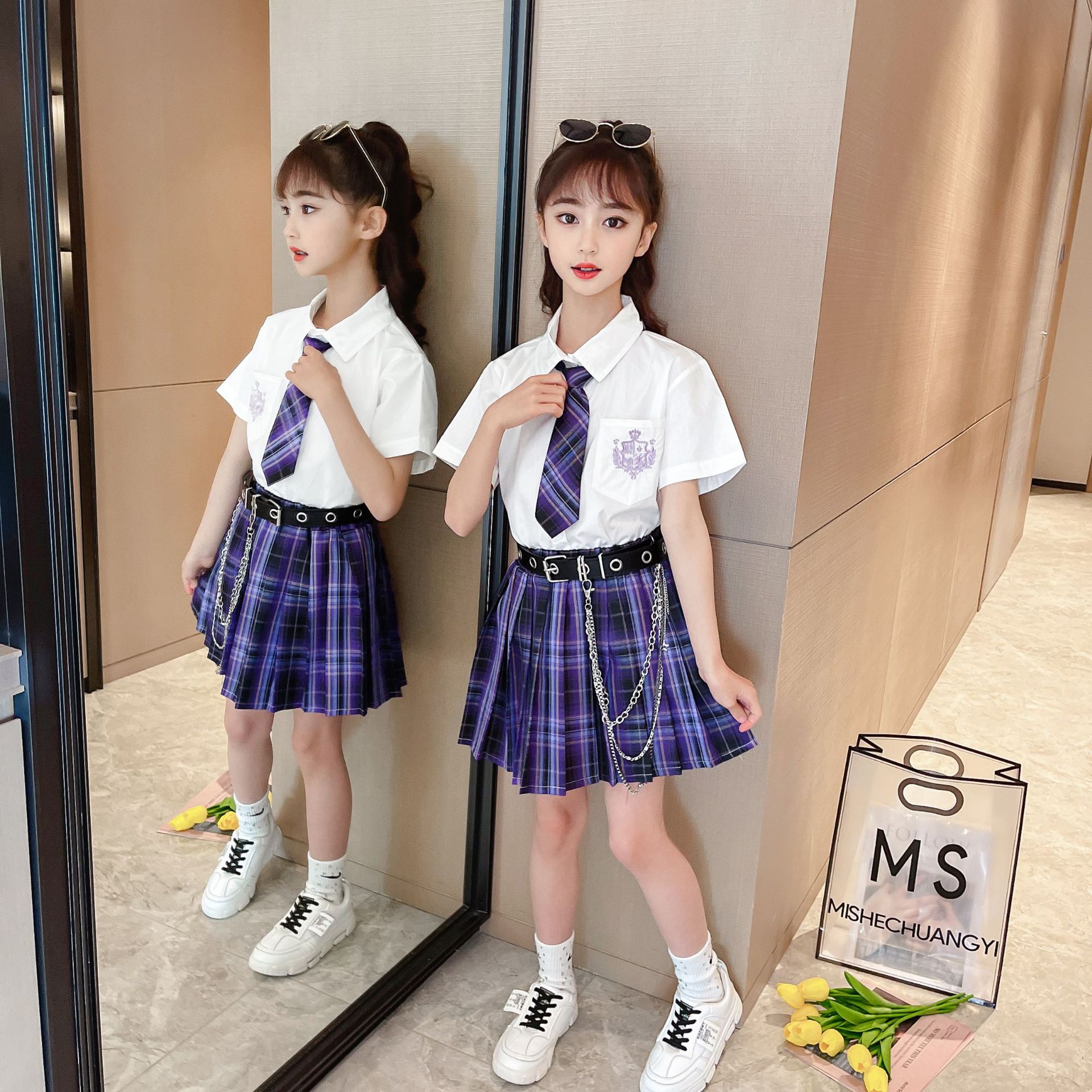 女童连衣裙儿童jk夏装公主裙子电竞少女jk制服全套装小学生学院风