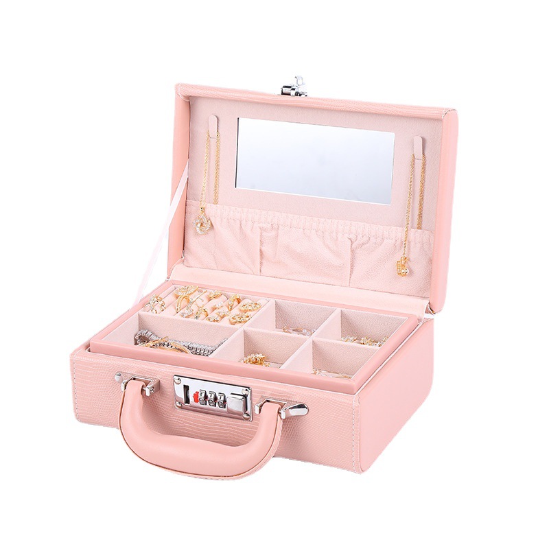 Fashion Pu Jewelry Storage Box European Ring Box Creative Layered Necklace Box Pendant Ornaments Display Box