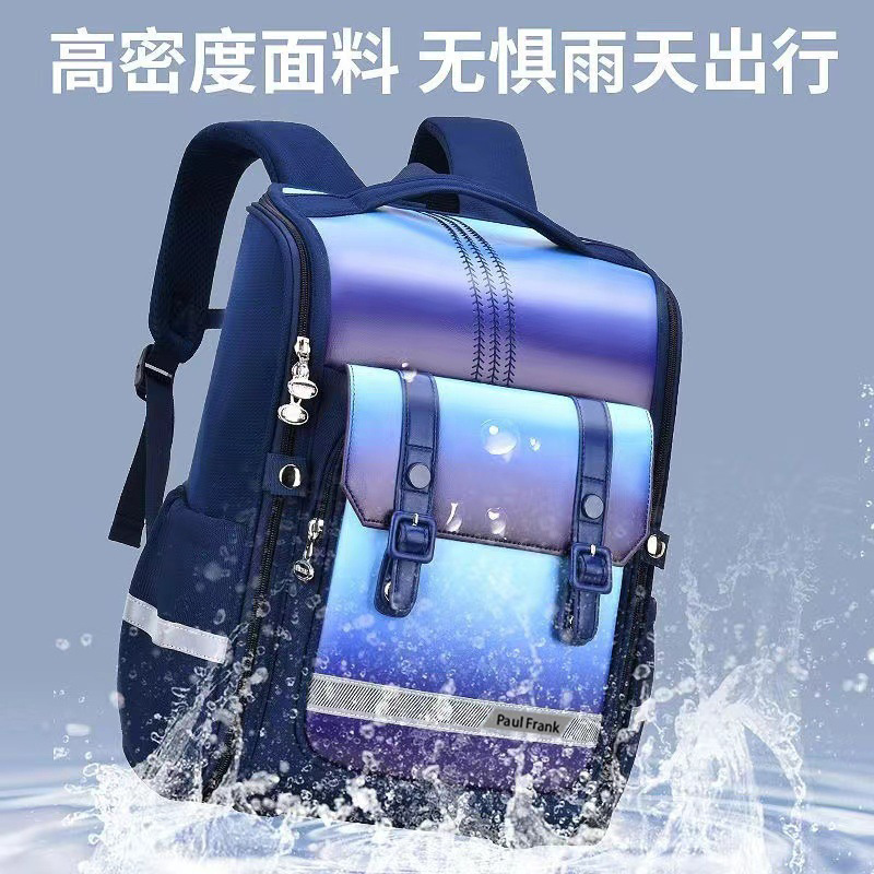 Schoolbag Wholesale New Internet Celebrity Gradient Schoolbag Men's and Women's Grade 1-3-6 Spine Protection Burden Reduction Children's Large Capacity Backpack