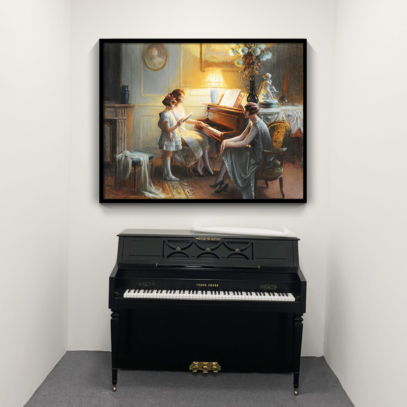 钢琴房装饰画音乐教室艺术挂画培训室琴行布置琴房墙面壁画