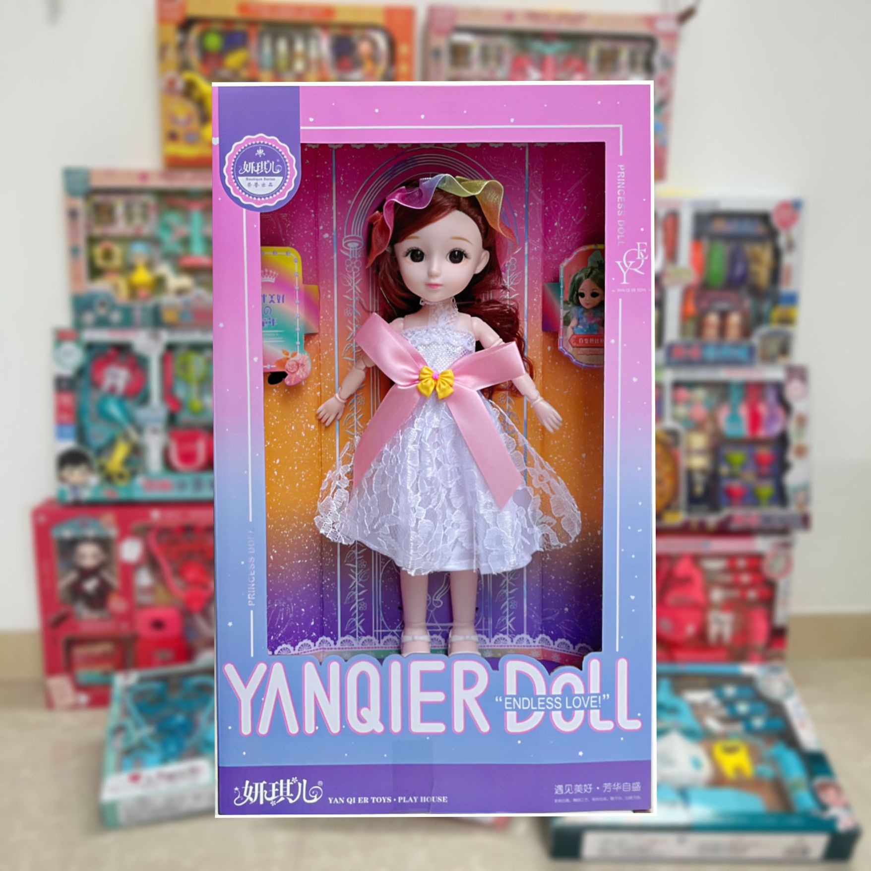 妍琪儿女孩精美娃娃12寸巴芘公主幼儿园培训机构生日礼物玩具批发