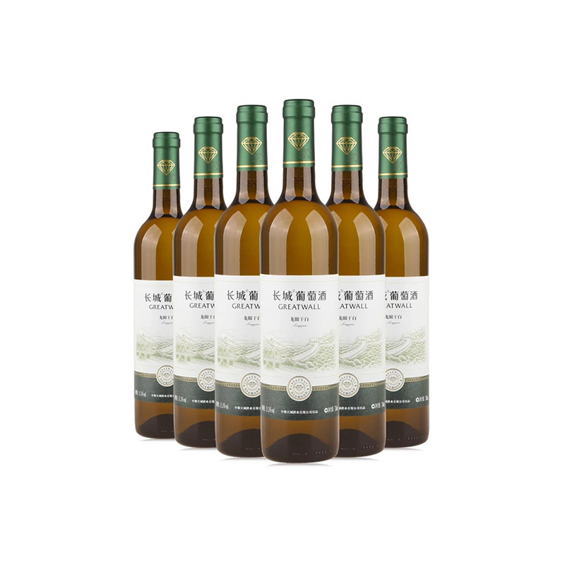 长城钻石系列龙眼干白葡萄酒 750ml*6瓶 整箱送礼中粮红酒瓶-阿里巴巴