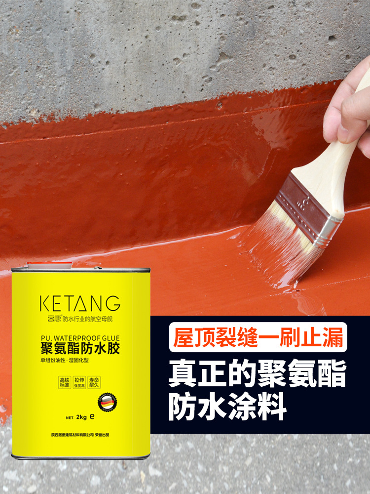 屋顶防水补漏材料楼顶聚氨酯涂料胶水外墙房顶裂缝防漏堵漏王