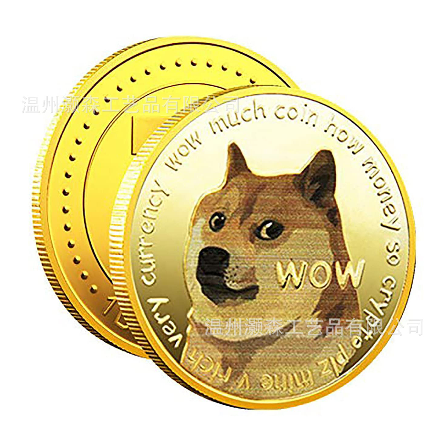 快速发货狗头纪念币镀金镀银美国收藏纪念新型加密狗狗币dogecoin