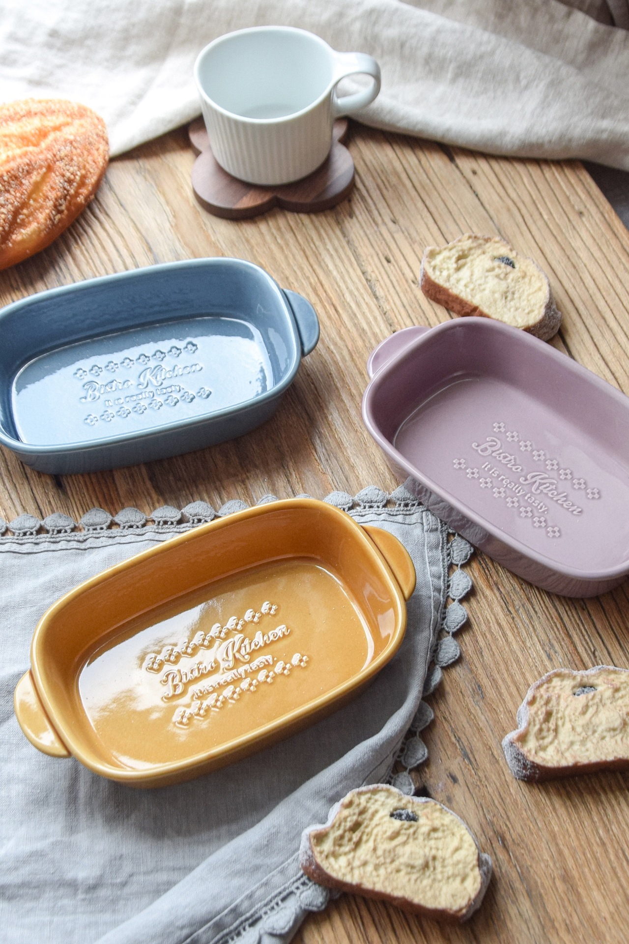 美浓烧/日本制/bistro kitchen长方焗盘(黄)