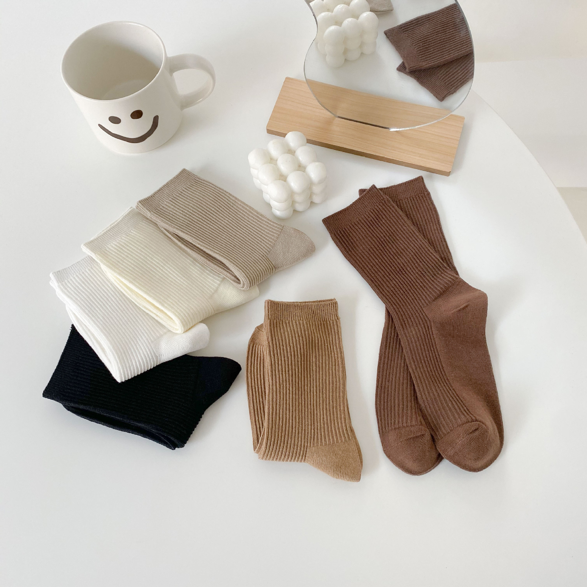 袜子女中筒复古日系jk少女泡泡袜学院甜美花边ins夏季棉袜批发-报价