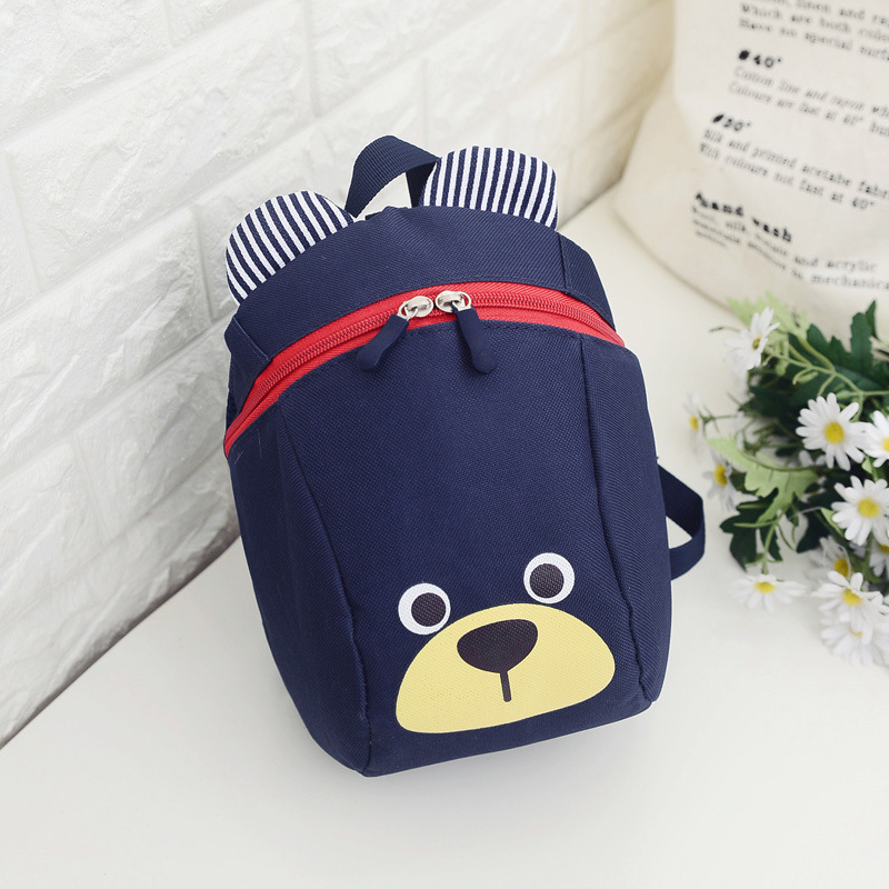 Cute Children's Backpack Cartoon Anti-Lost Backpack Boys and Girls Schoolbag Outdoor Bear Schoolbag Nylon Bag