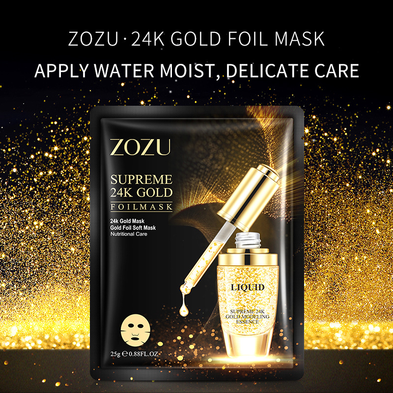 Full English Mask Zozu 24K Gold Foil Mask Gold Face Mask Moisturizing Mask Factory Wholesale