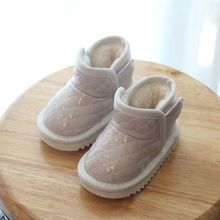 宝宝雪地靴小童1-3岁新女婴学步软底冬季鞋子男儿童加绒加厚棉鞋2