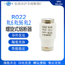 沪丰 R022 RL2 RL96 RL6-63螺旋式熔断器35A40A50A63A保险丝500V