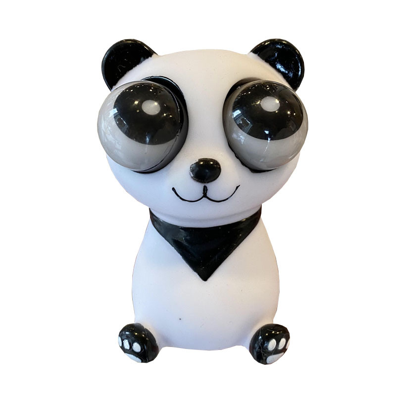 Eye-Popping Panda Decompression Toy Novelty Creative Vent Spoof Trick Funny Glaring Squeezing Toy Squeeze Spot