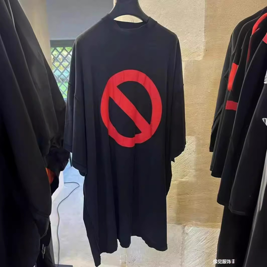 owekkz巴黎风24新款水洗哥特裂纹禁止宽松短袖t恤-阿里巴巴