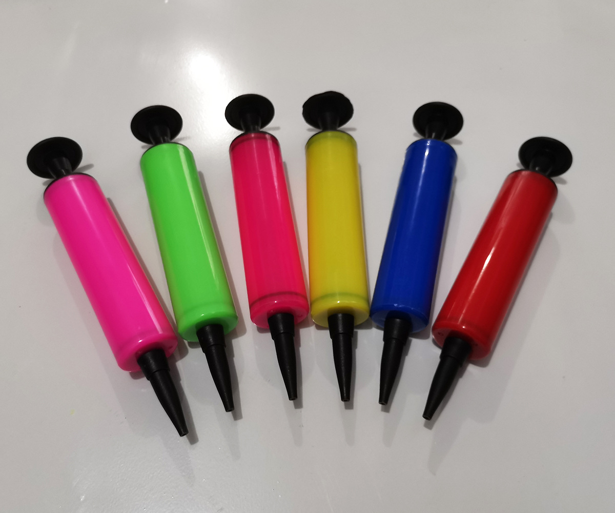 气球打气筒 波波球充气筒 充气玩具手打气筒 便携式手推泵充气筒