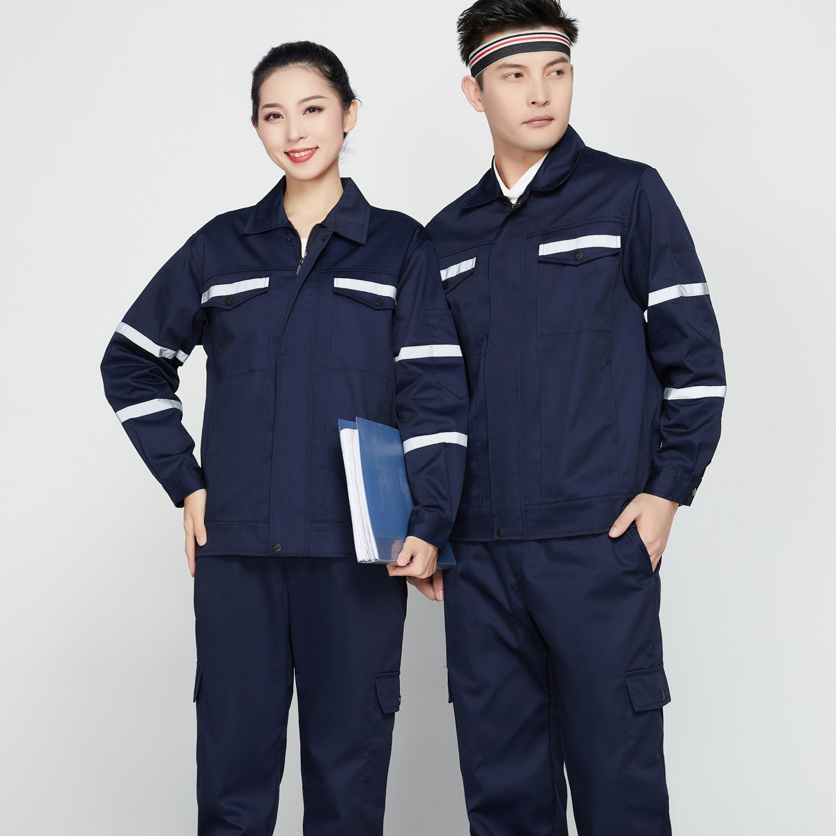 反光条工作服套装男路政环卫道路救援建筑施工标线反光劳保服批发