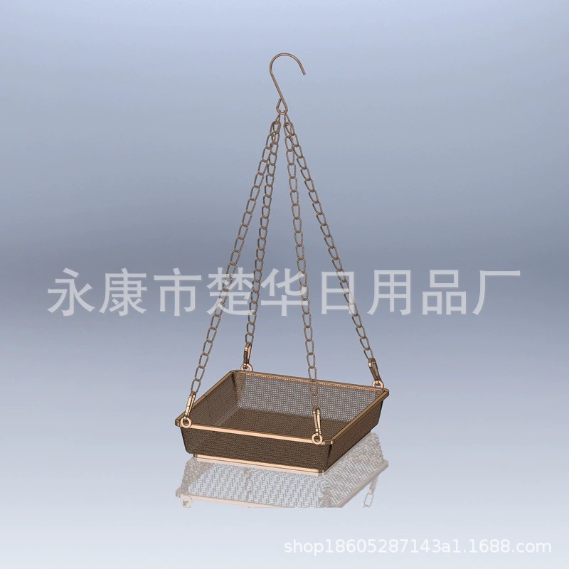 Cross-Border Metal Bird Feeder Outdoor Hanging Hummingbird Feeder with Chain Wire Bird Automatic Feeder