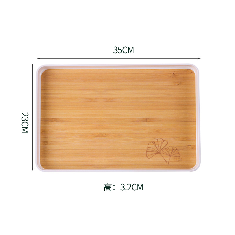 Japanese Melamine Tray Light Luxury Household Fruit Plate European Style Stackable Large Size Hotel Storage Rectangular Tray