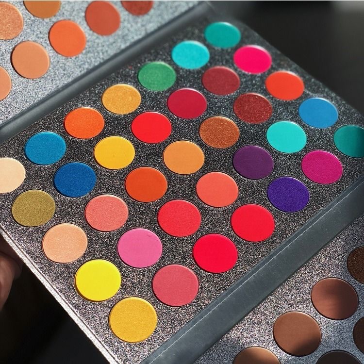 Authentic Beauty Glazed63 Color Eye Shadow Double Door Children's Stage Makeup Color Eye Shadow Plate Shimmer Matte