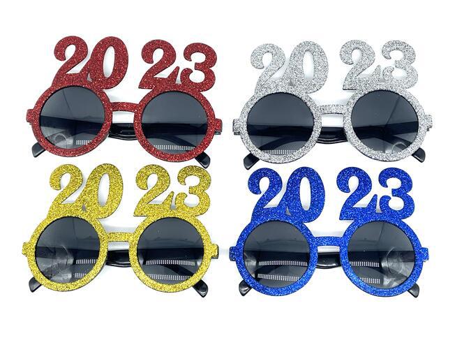 2023年跨年数字眼镜 年会聚会新年眼镜 聚会道具派对搞怪墨镜