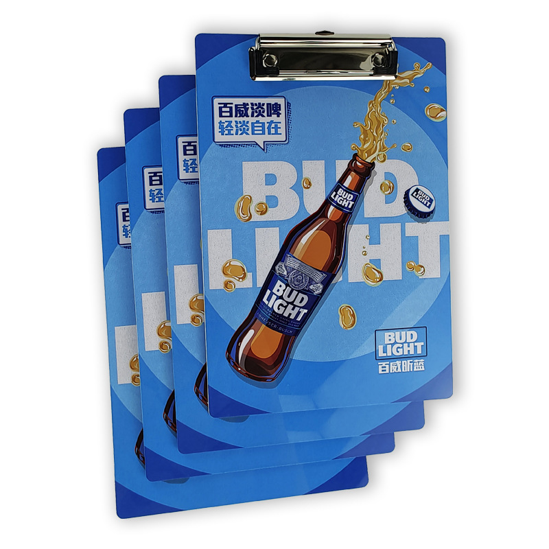 Customized Menu Plywood Menu Clip Wine Clip Medical Record Clip A5a4 Plastic File Clipboard Folder Customized Writing Pad