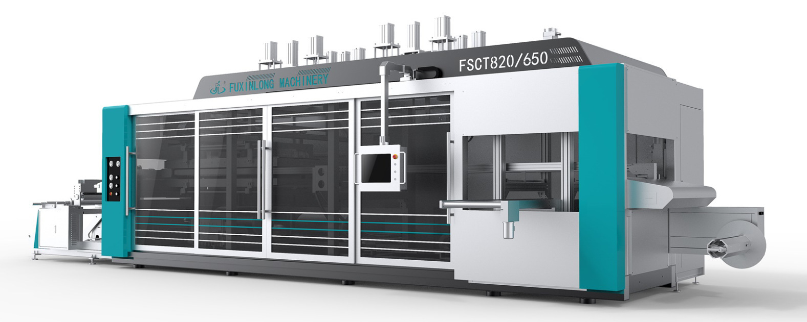 多工位正负压热成型吸塑机,pet包装盒水果盒生产设备