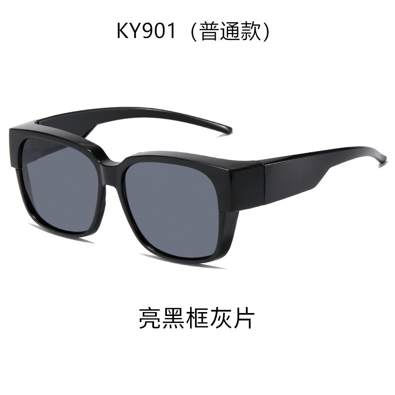 Tiktok Same Tr90 Myopia Sunglasses Set Sunglasses Driving One Mirror Dual-Use Portable Myopia Sunglasses 902 Sets