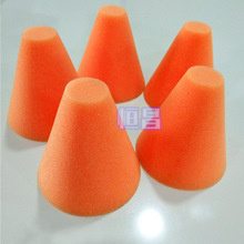 东莞工厂直销橙色圆锥海棉 沙发坐垫彩色清洁8字形块高弹海绵批发