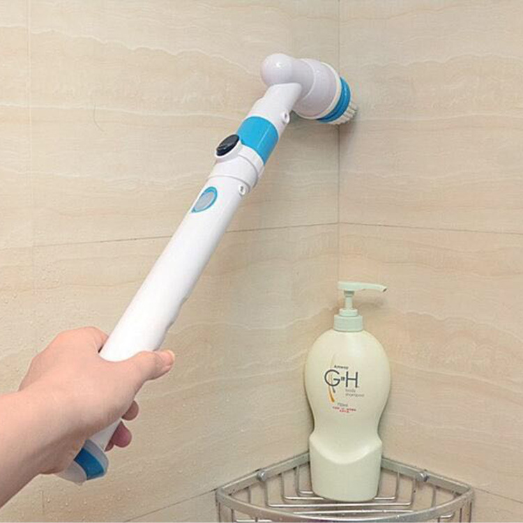 Rechargeable Electric Cleaning Brush Long Handle Retractable Floor Tile Bathtub Brush Household Wireless Cleaning Brush