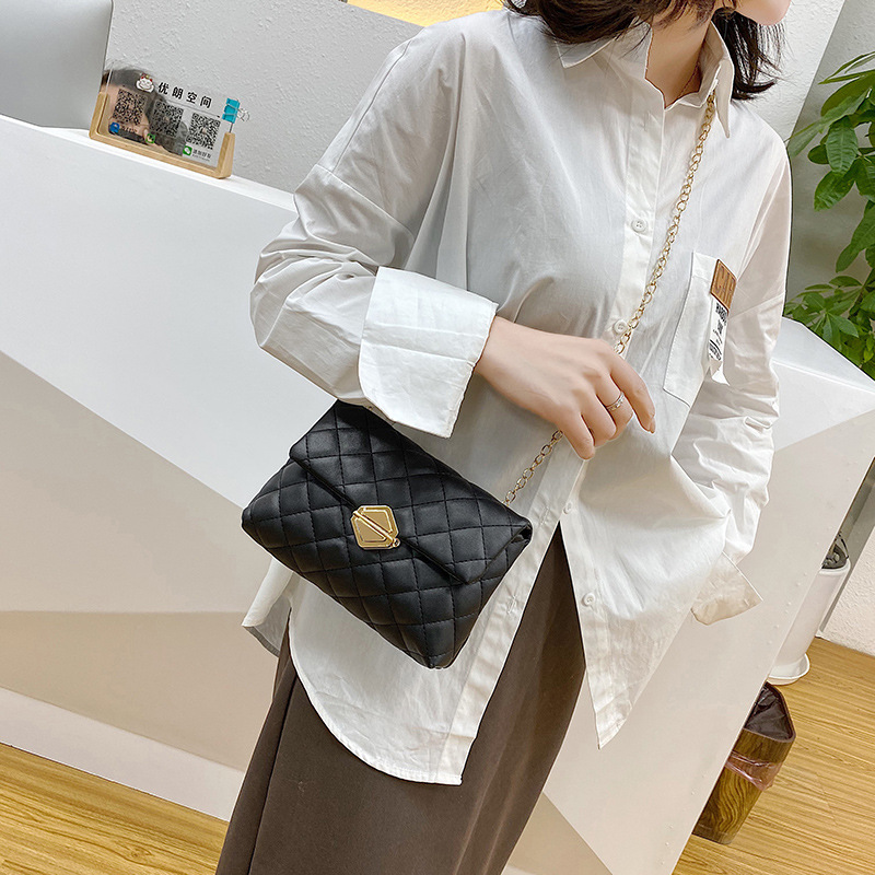 Fashion Embroidery Diamond Small Bag 2022 New Japanese and Korean Trend Chain Shoulder Messenger Bag One Piece Dropshipping