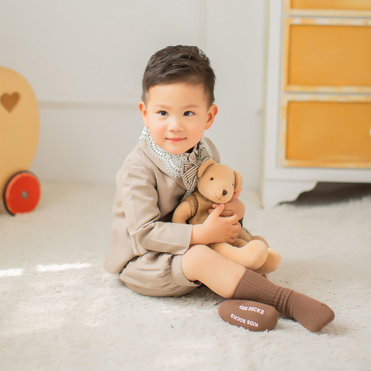 影楼男童西装潮拍1-2岁小男孩写真儿童主题摄影服装个性艺术照服