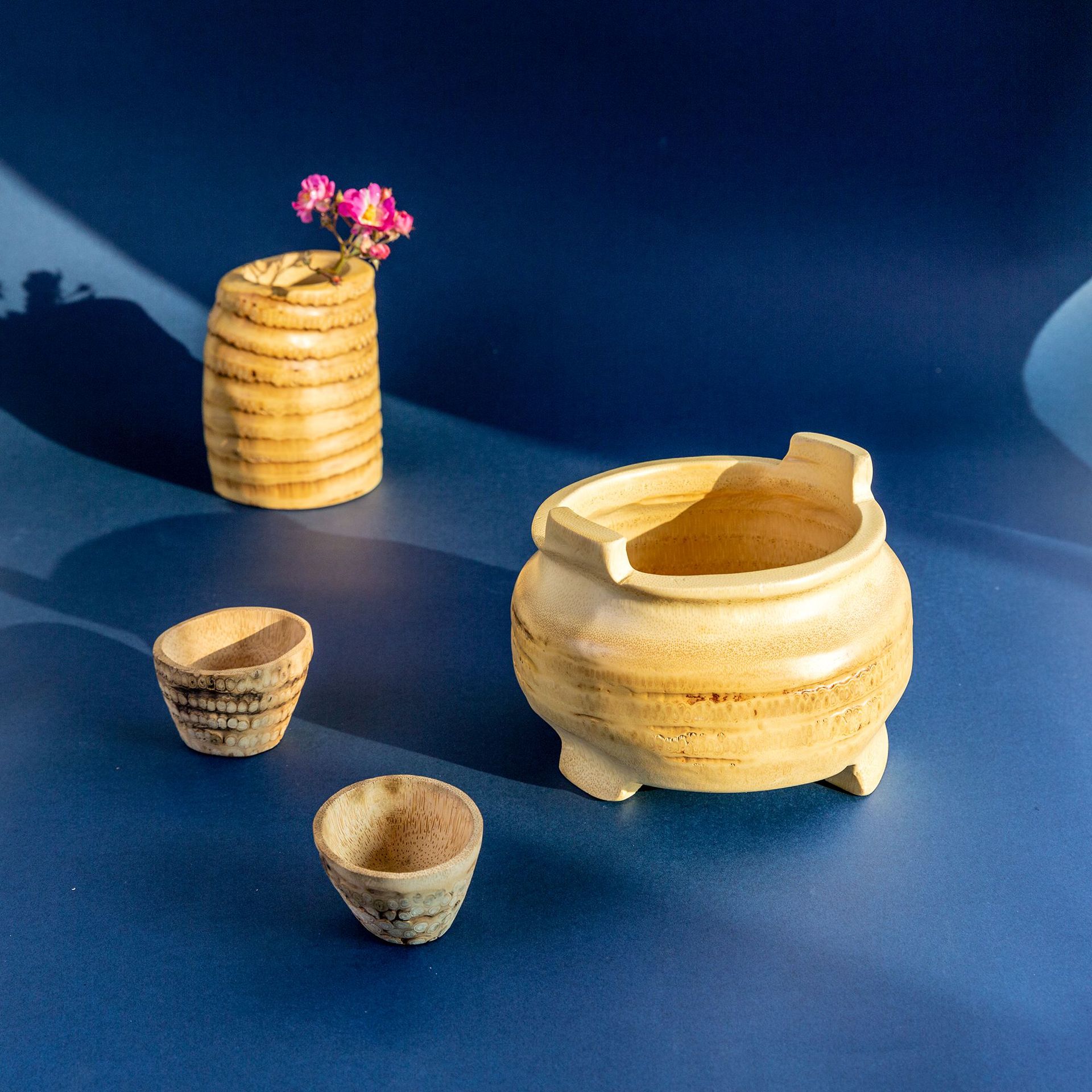 厂家竹根制品竹根香炉创意竹根杯特色工艺品竹制品定制创意批发潮