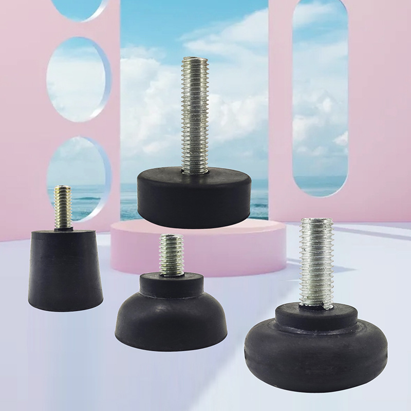 可调节橡胶脚减震器桌脚螺丝调整脚机箱脚垫机脚垫重型防震防滑脚