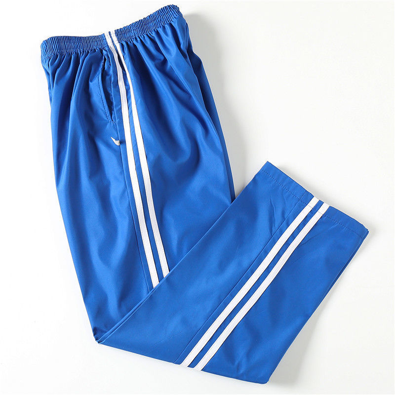 【48小时发货】带网滑料 校服裤 夏季春秋 白条校服裤子藏青色
