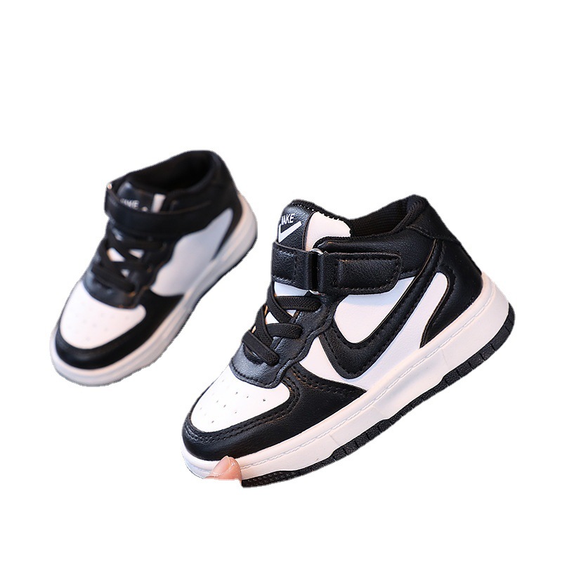 2023 Spring and Autumn New Children's Sneaker Boy Student Casual Mid-Top Board Shoes Girls Baby Shoes White Shoes