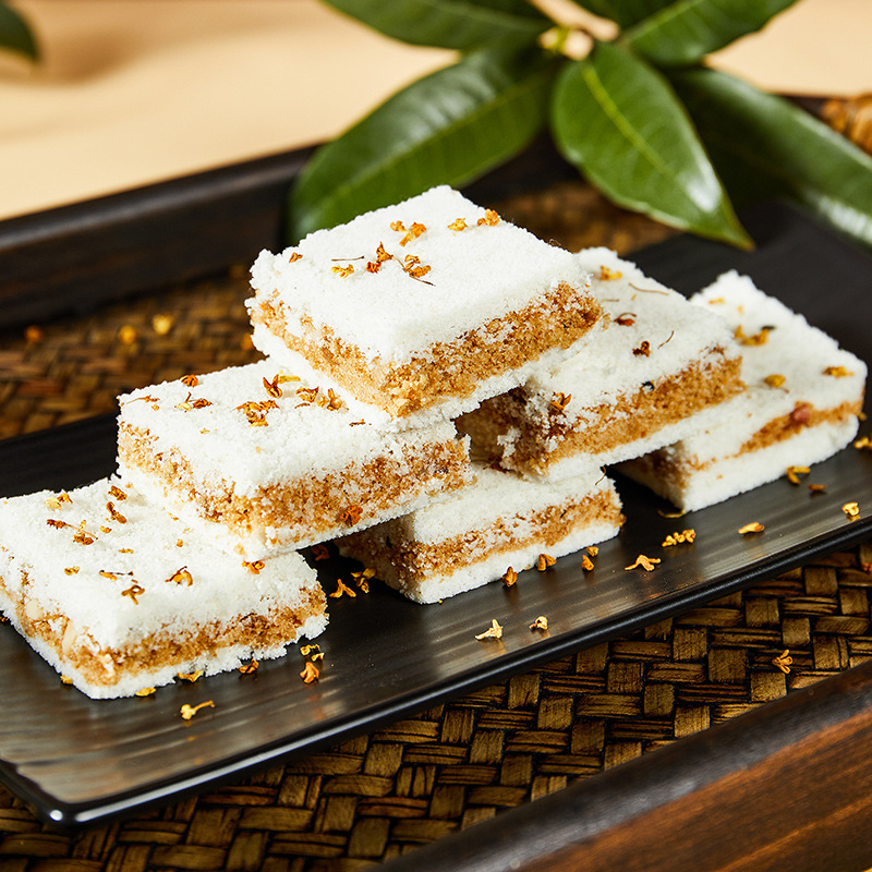 桂花糕绿豆糕老式糕点小零食黑芝麻儿时桂林小吃独立包装批发包邮06