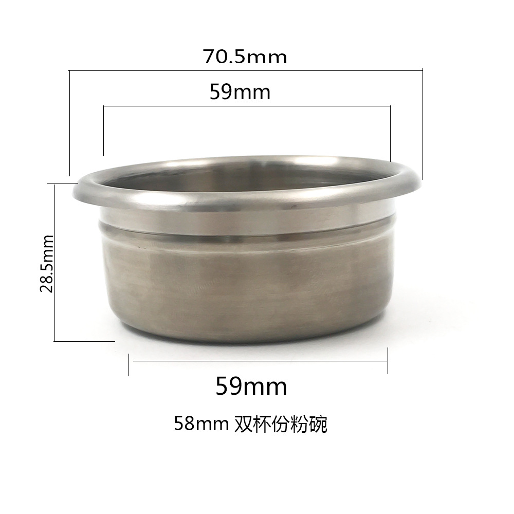 Machine Double Cup 2 Cup Strainer Porous Non-Pressure American Stainless Steel Single Layer Powder Tank Powder Bowl