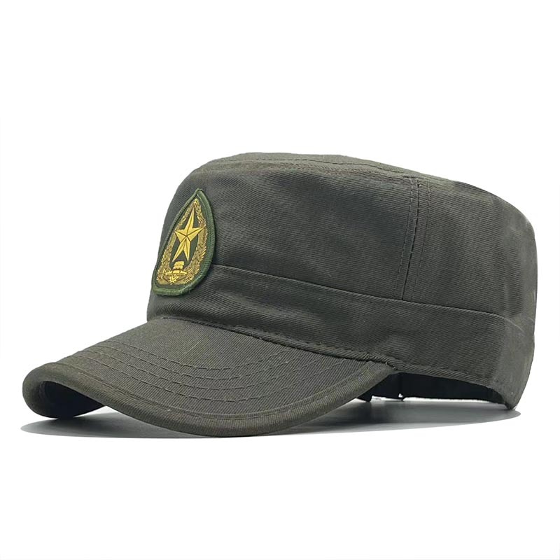 帽子男2022新款时尚迷彩平顶帽户外休闲防晒帽钓鱼遮阳帽军帽