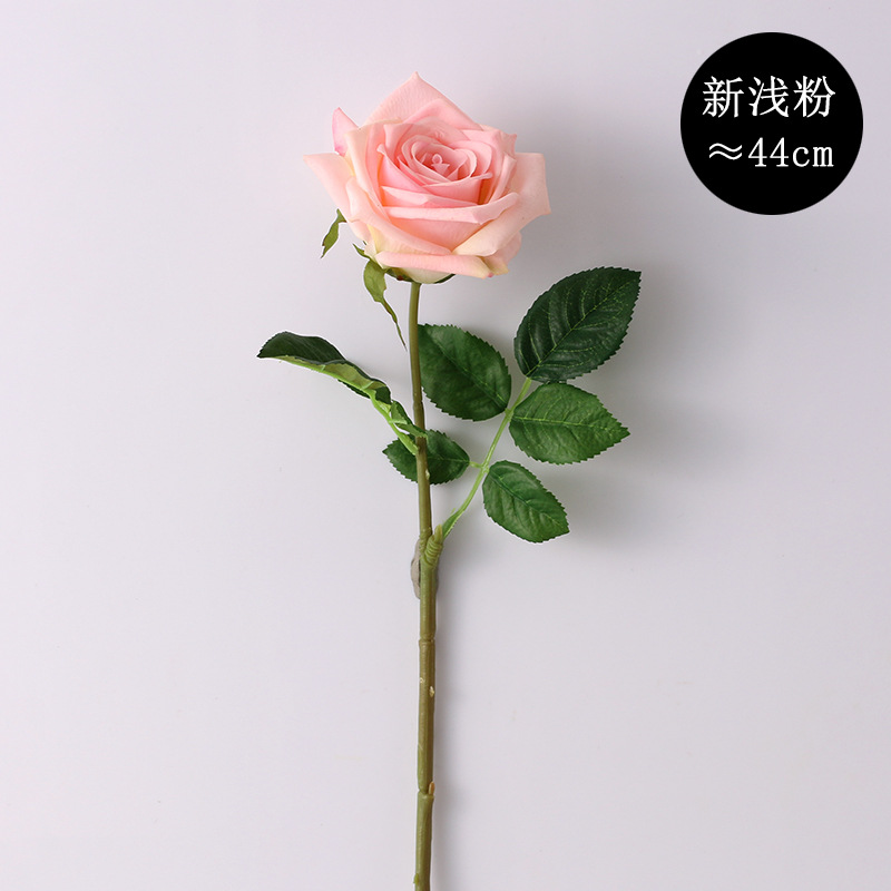 Single-Branch Moisturizing Touch Rose Artificial Flower Nordic Home Coffee Table Decoration Artificial Flower Decoration Rose Wholesale