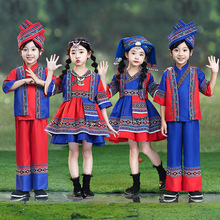 节日演出服壮族服装少数民族男女孩竹竿舞广西苗族傣族名族演出服
