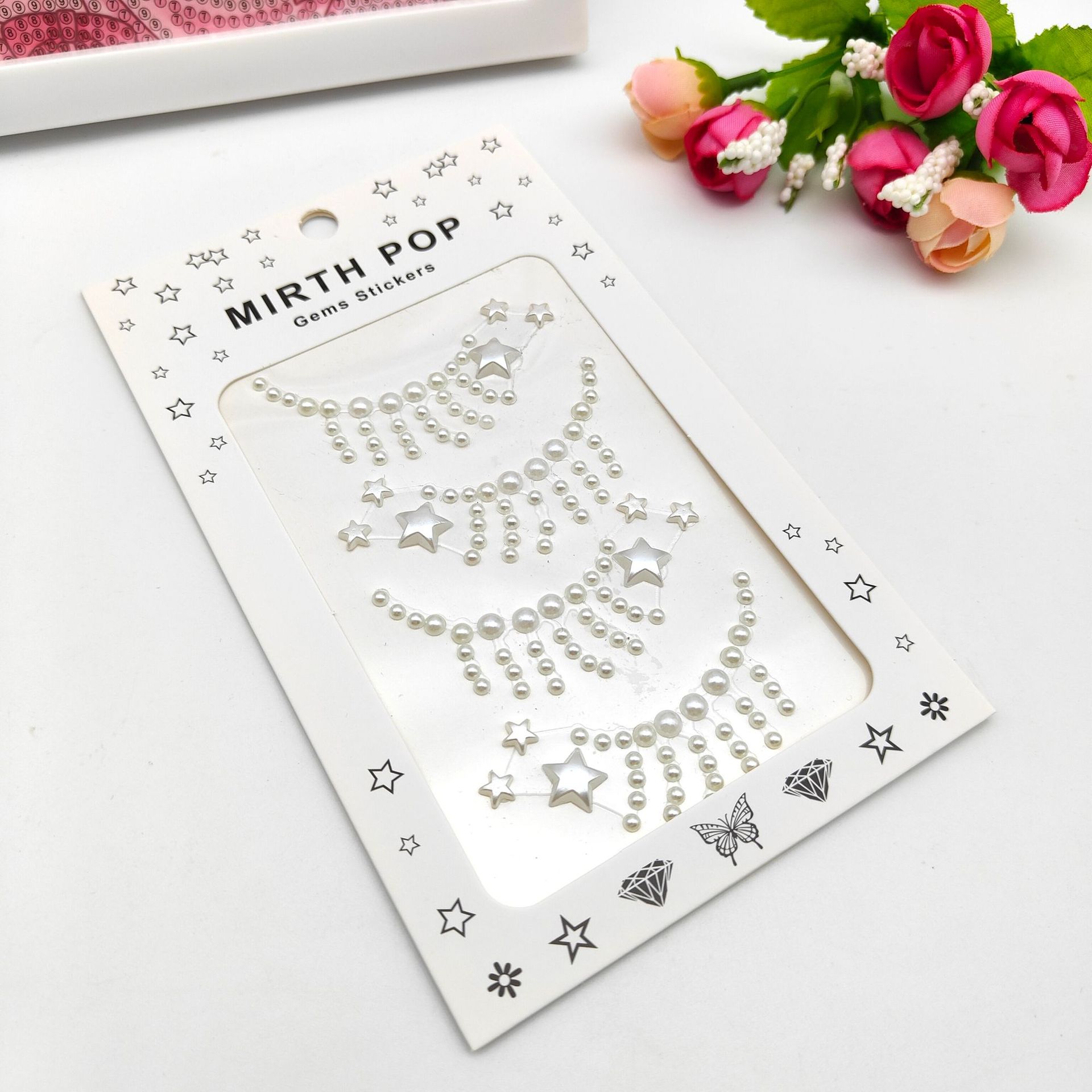 Stick-on Crystals Face Makeup Stickers Face Pearl Ornament Eye Makeup Light Diamond Tear Mole Diamond Rhinestones Paster Face Stage Makeup Makeup Stickers