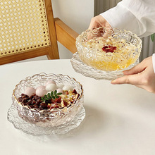 栾染餐厅玻璃甜品碗碟套装糖水雪糕酸奶燕窝小吃碗绵绵冰碗高颜值