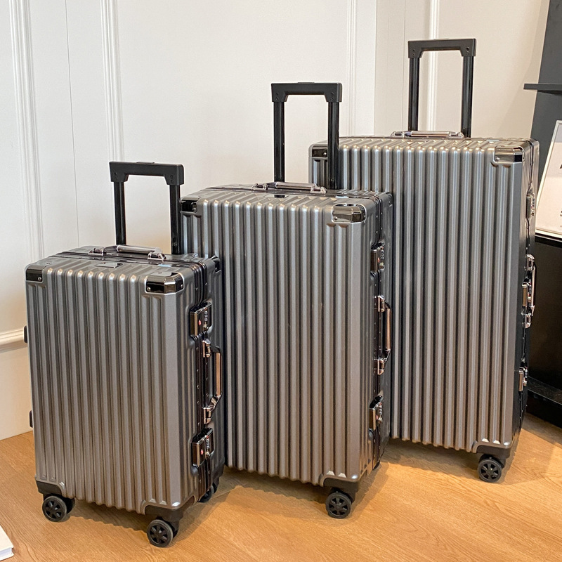 一件代发铝框拉杆箱男女行李箱大容量26寸旅行箱学生密码箱万向轮