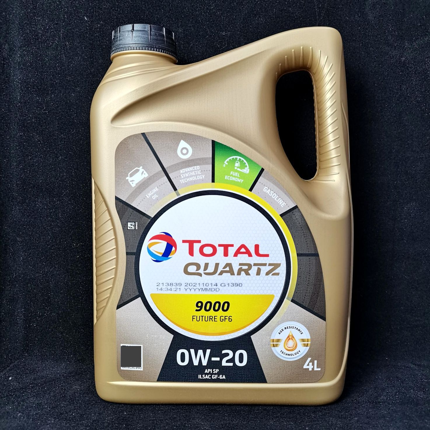 道达尔快驰9000 0w-20全合成机油sp级gf-6a汽车润滑油 韩国进口