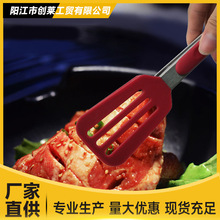 批发硅胶食物夹家用BBQ烤肉夹厨房牛排面包烘焙夹安全食品级夹具