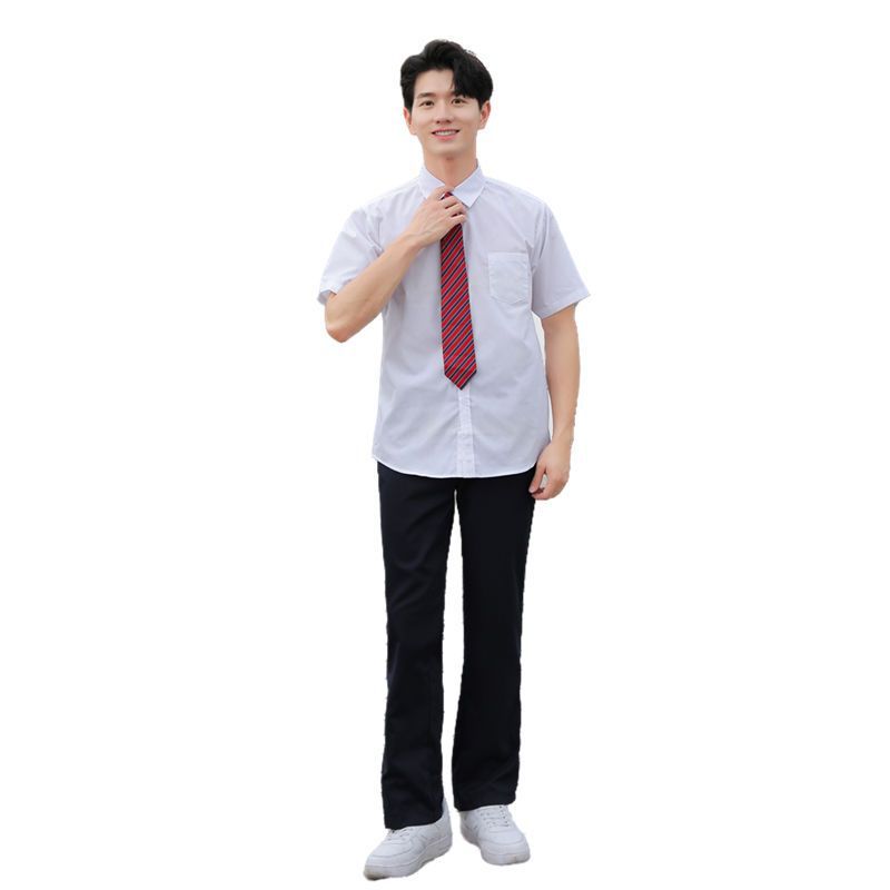 深圳市统一校服男夏季礼服套装深圳中学生夏季男衬衫西裤礼服套装