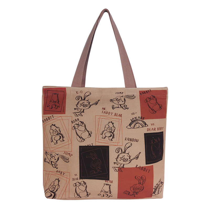 Fashion Canvas Bag 2024 New Large Capacity Student Cram School Bag Shoulder Bag Factory Wholesale Tote Tote Bag
