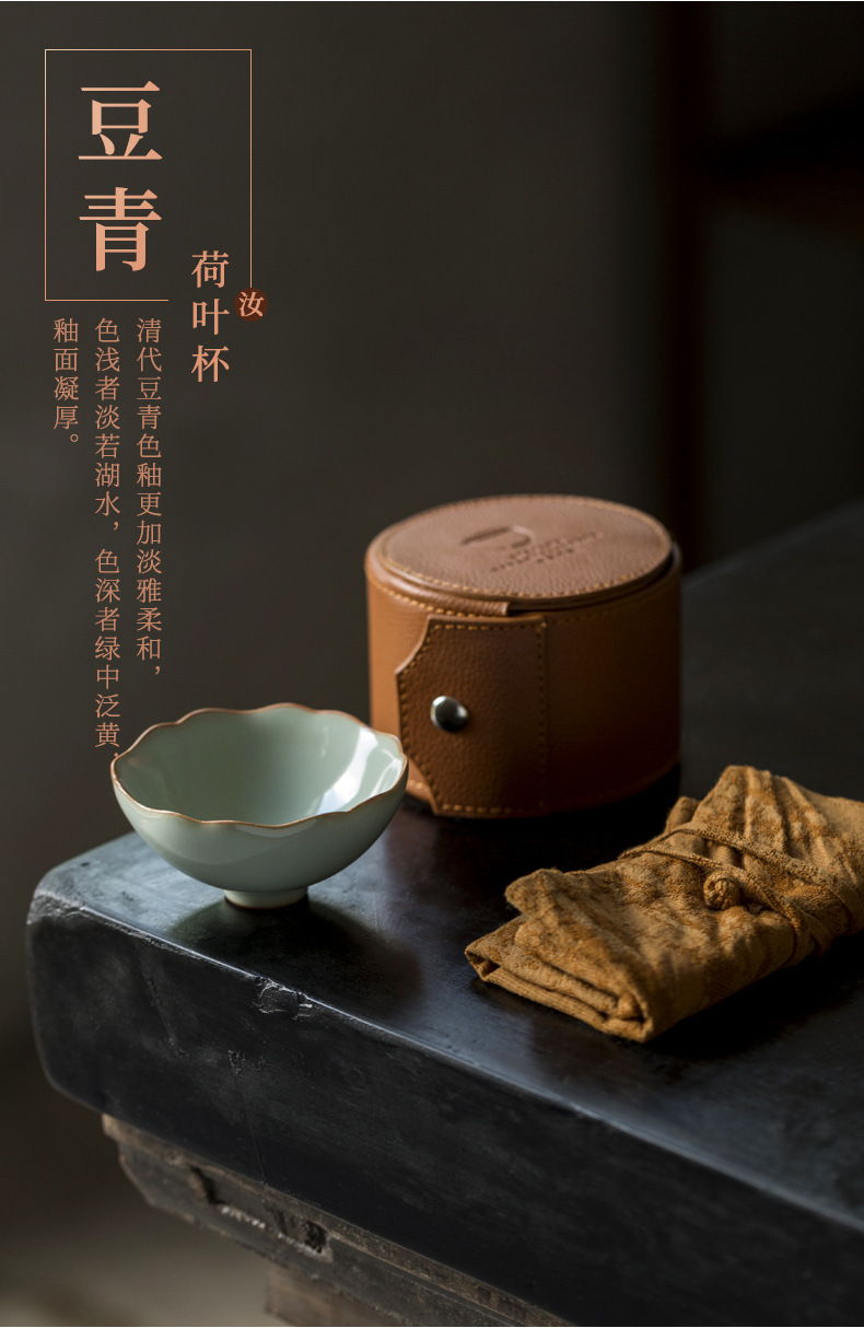 慕陶汝窑功夫茶杯主人杯陶瓷景德镇汝瓷茶盏开片冰裂釉品茗个人杯